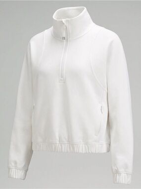 Old Navy White Half-Zip Pullover Sweatshirt Magnolia color Size XL women’s